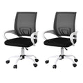 2x Office Chair Mesh Computer Gaming Desk Chairs Work Study Mid Back