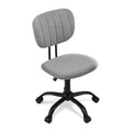 Armless Office Chair with Wheels, Ergonomic 360° Swivel Home Office Desk Chair, Height Adjustable Computer Task Chair with Fabric Back and Seat for Small Space, Grey