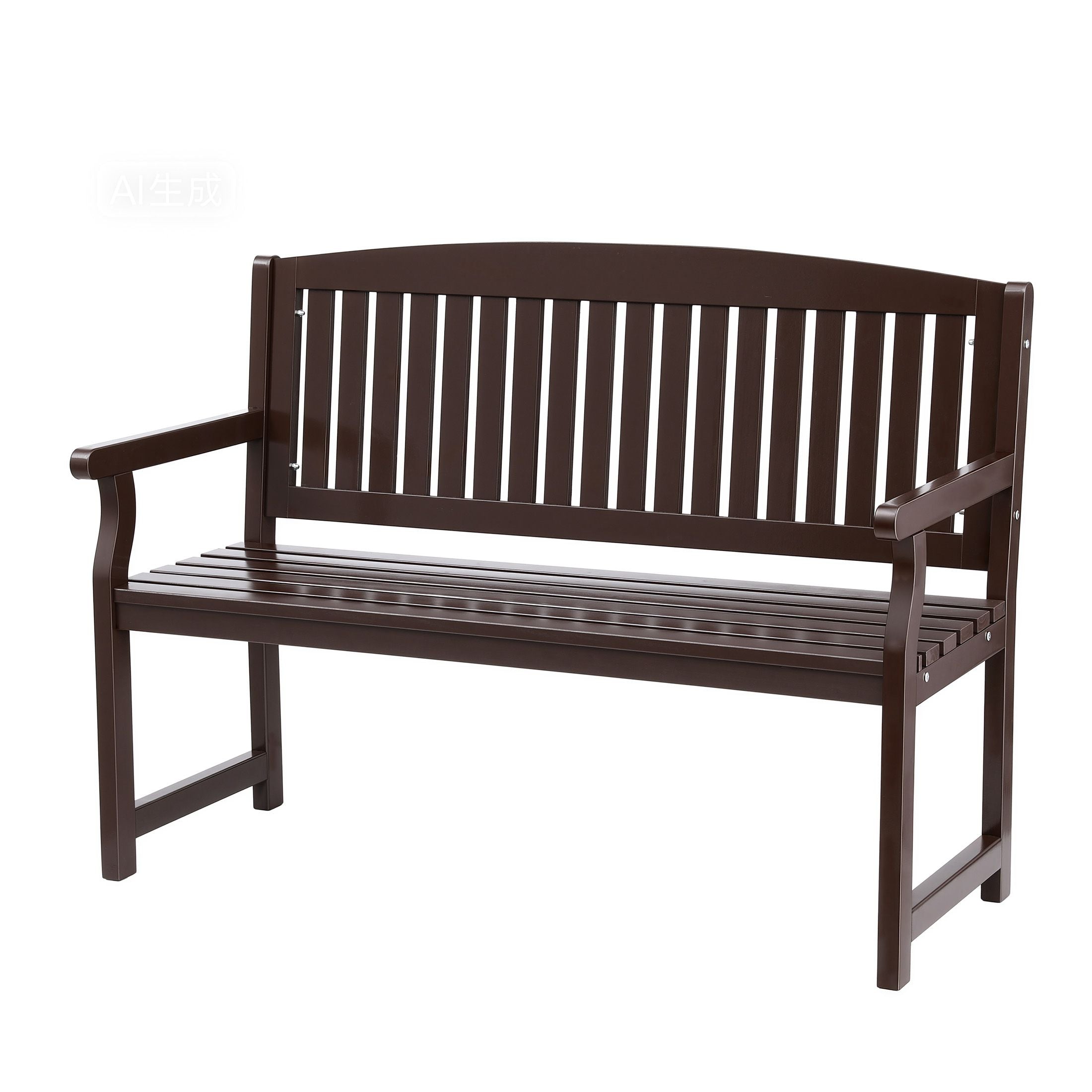 Outdoor Garden Bench 2 Seater Wooden Lounge Chair Patio Furniture - Brown