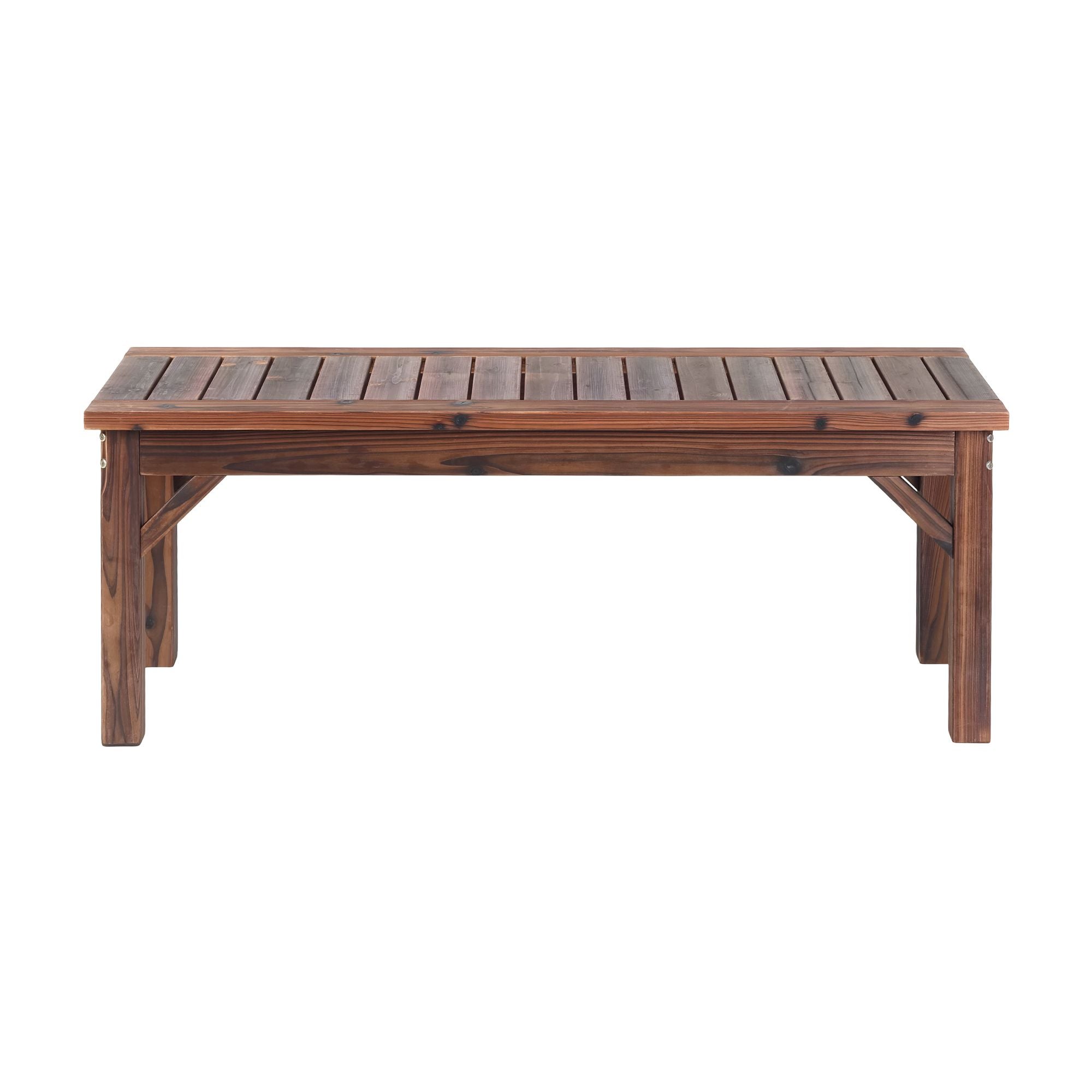 Garden Benches Garden Seating Backless Timber Seat 120cm Brown