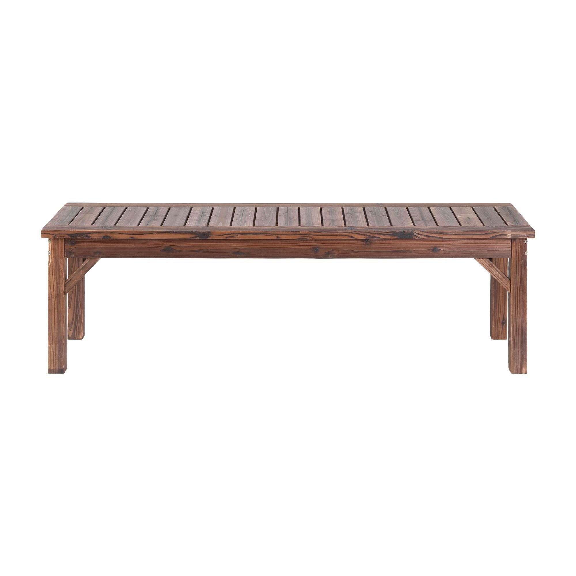 Garden Benches Garden Seating Backless Timber Seat 150cm Brown