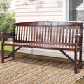 5FT Outdoor Garden Bench Wooden 3 Seat Chair Patio Furniture Charcoal