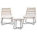 Belmont 3 Piece Outdoor Bistro Set - Brown