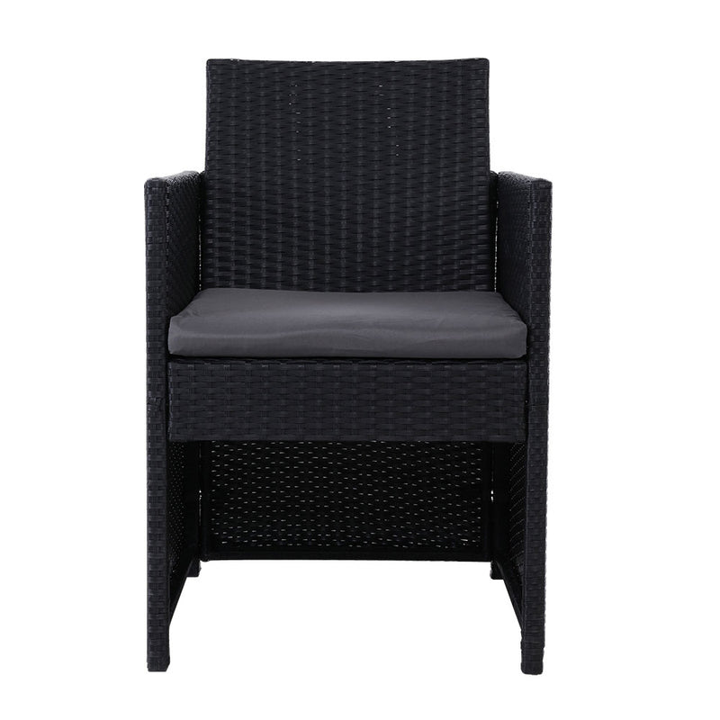 Set of 2 Hugo Outdoor Chairs - Black