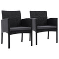 Set of 2 Outdoor Dining Chairs Patio Furniture Rattan Lounge Chair XL Ezra
