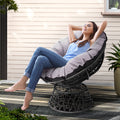 Outdoor Chairs Outdoor Furniture Papasan Chair Wicker Patio Garden Black