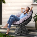 Outdoor Chairs Outdoor Furniture Papasan Chair Wicker Patio Garden Grey