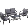4 Seater Outdoor Sofa Set 4PCS Table Chair Setting Patio Furniture