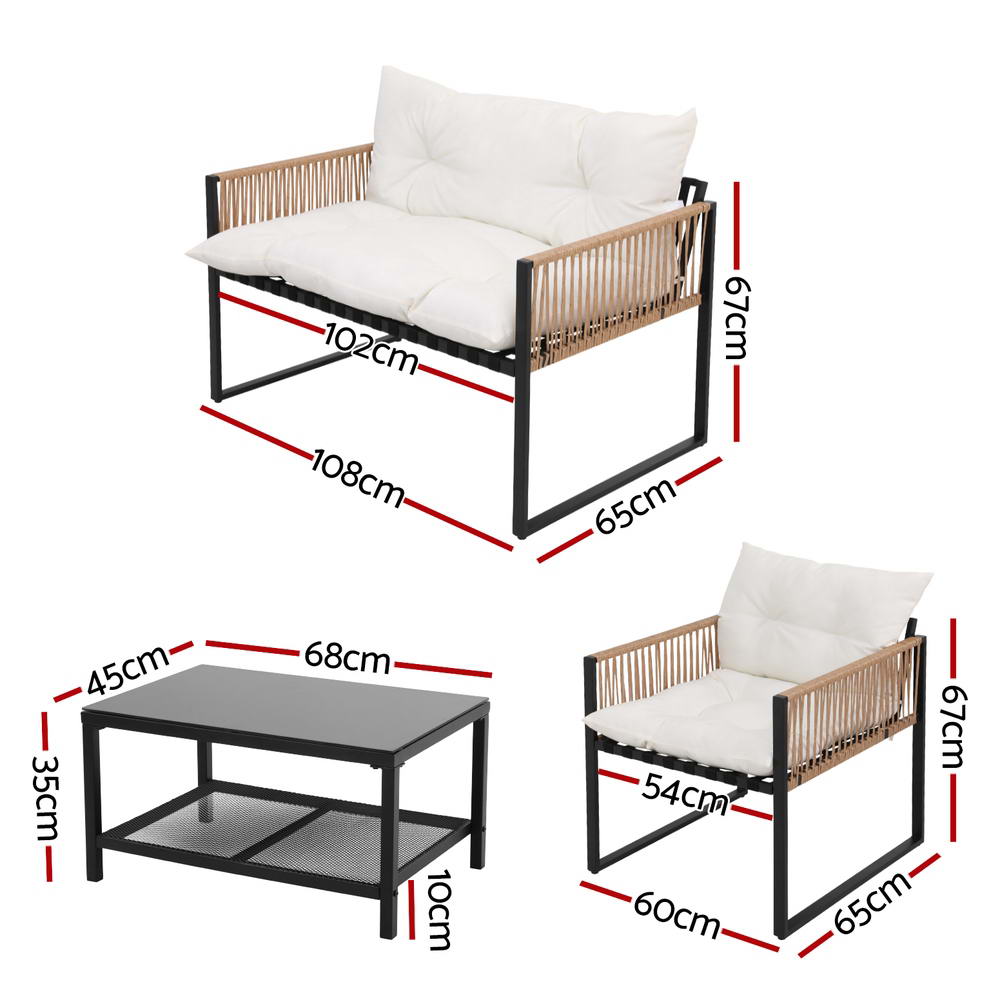 Solana 4-Piece Outdoor Lounge Set
