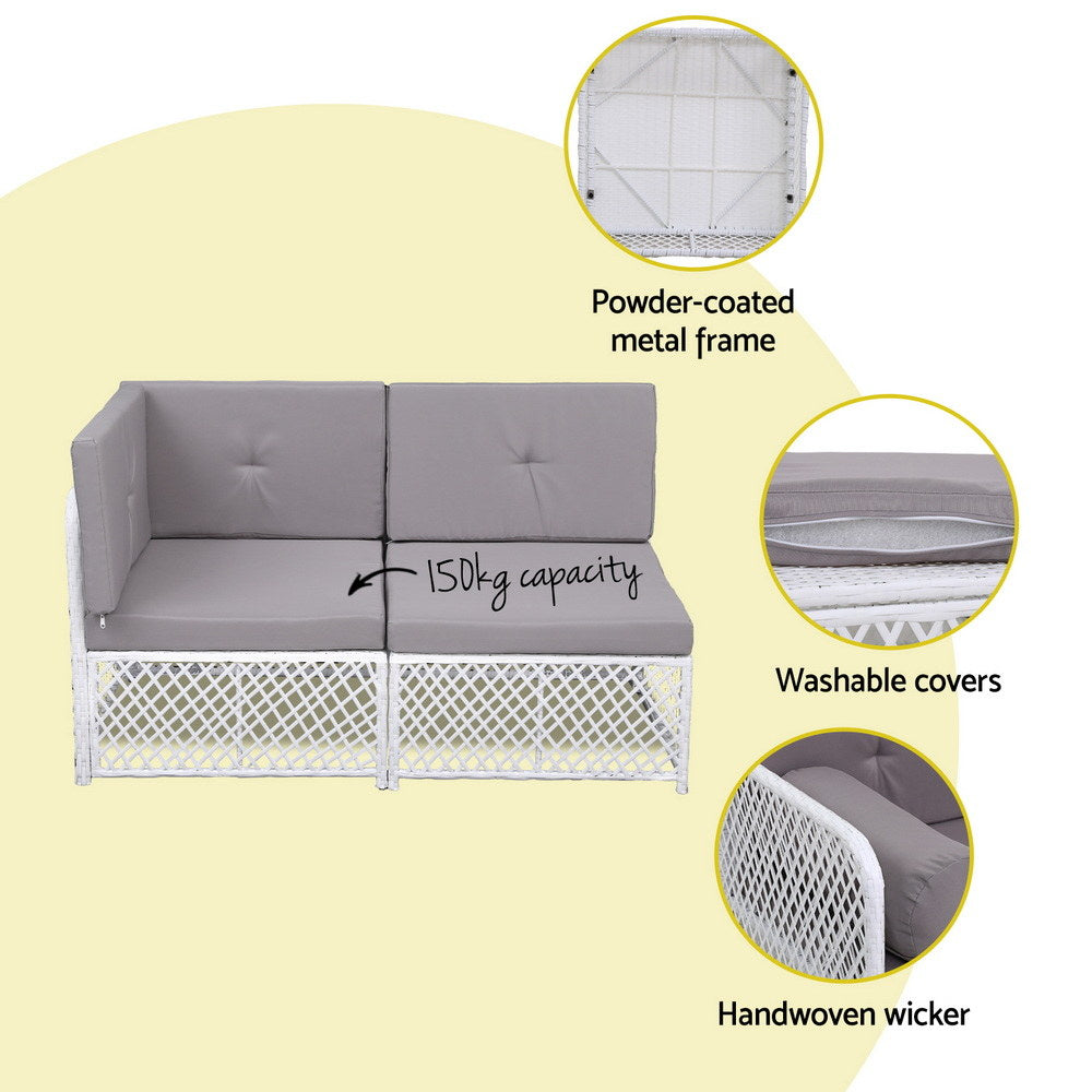 4 Seater Outdoor Sofa Set 5PCS Table Chair Set Garden Patio Furniture