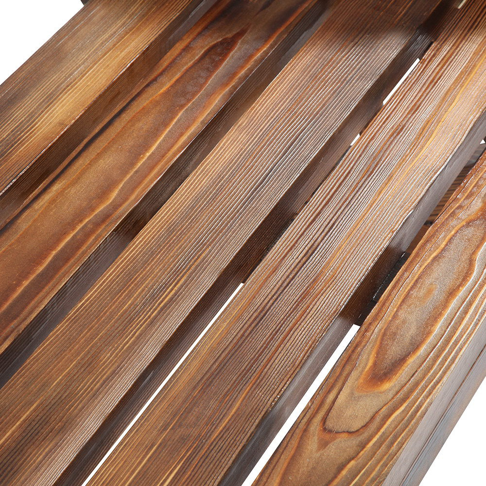 Outdoor Garden Bench Wooden 2 Seater Wagon Chair Patio Furniture Brown