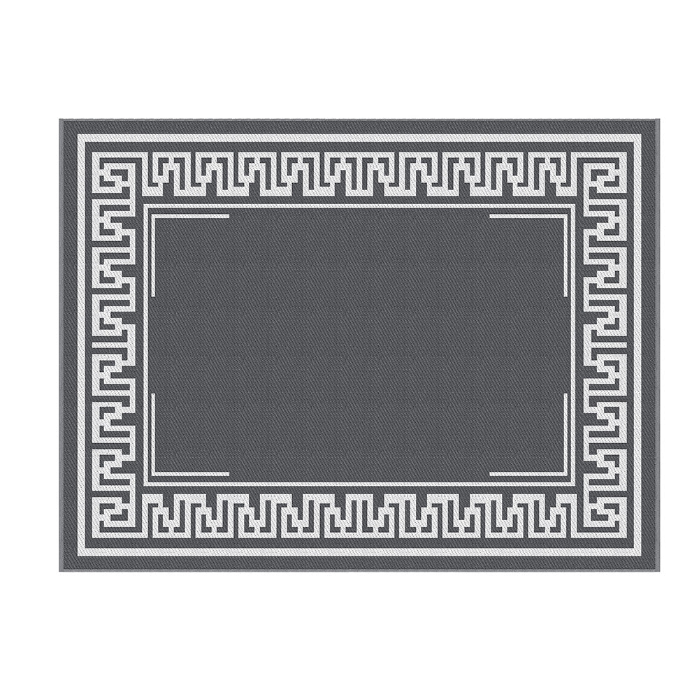 Outdoor Rugs 274x366cm Large Carpet Reversible Area Mat PP Dual-Sided Patio Rug Greek Key