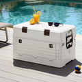 40L Outdoor Foldable Storage Box Collapsible Organizer Bin - Beige
