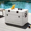 60L Outdoor Foldable Storage Box Collapsible Organizer - Beige