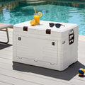 80L Outdoor Foldable Collapsible Storage Box Organizer - Beige