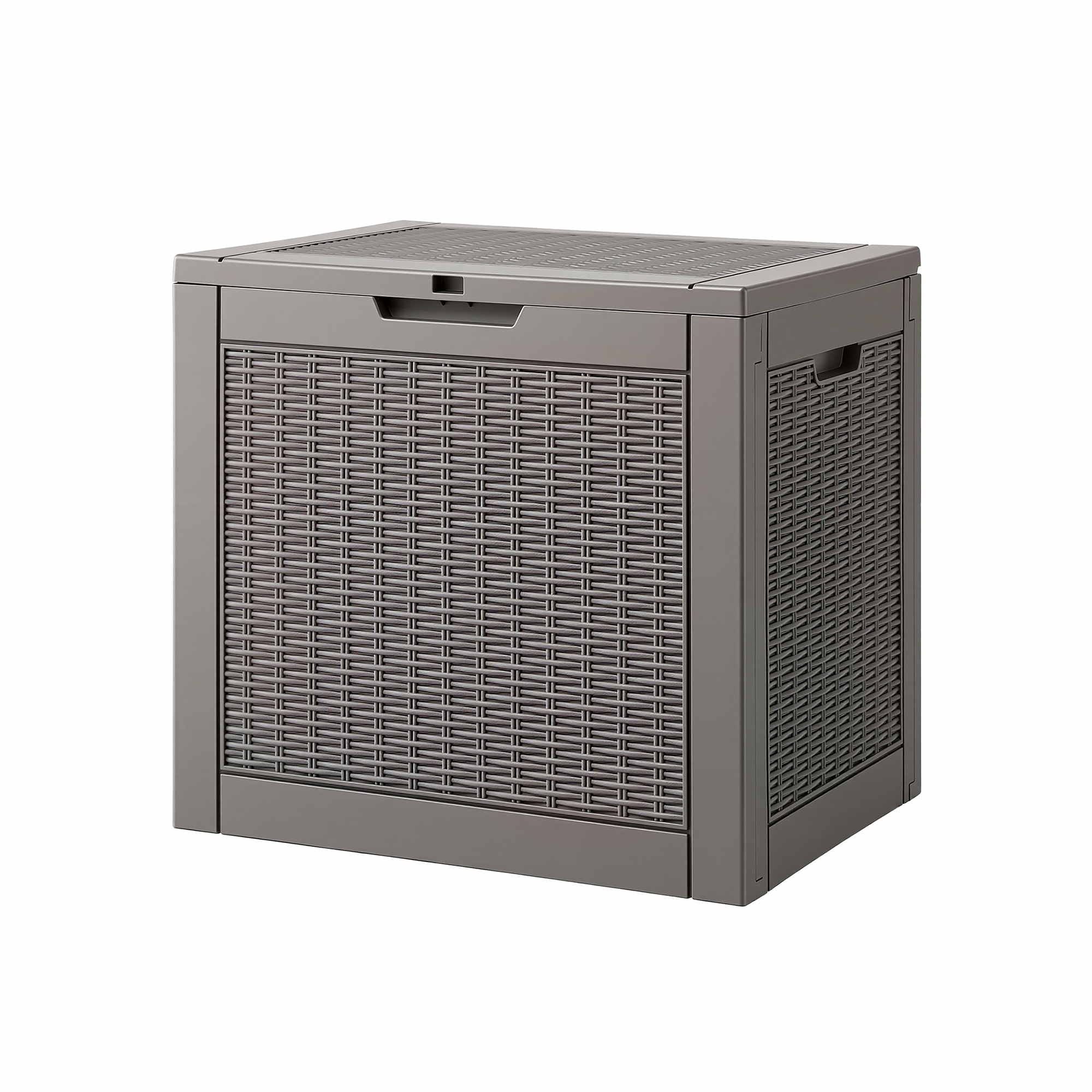 Outdoor Storage Box 118L Container Lockable Garden Toy Tool Rattan-Texture Brown