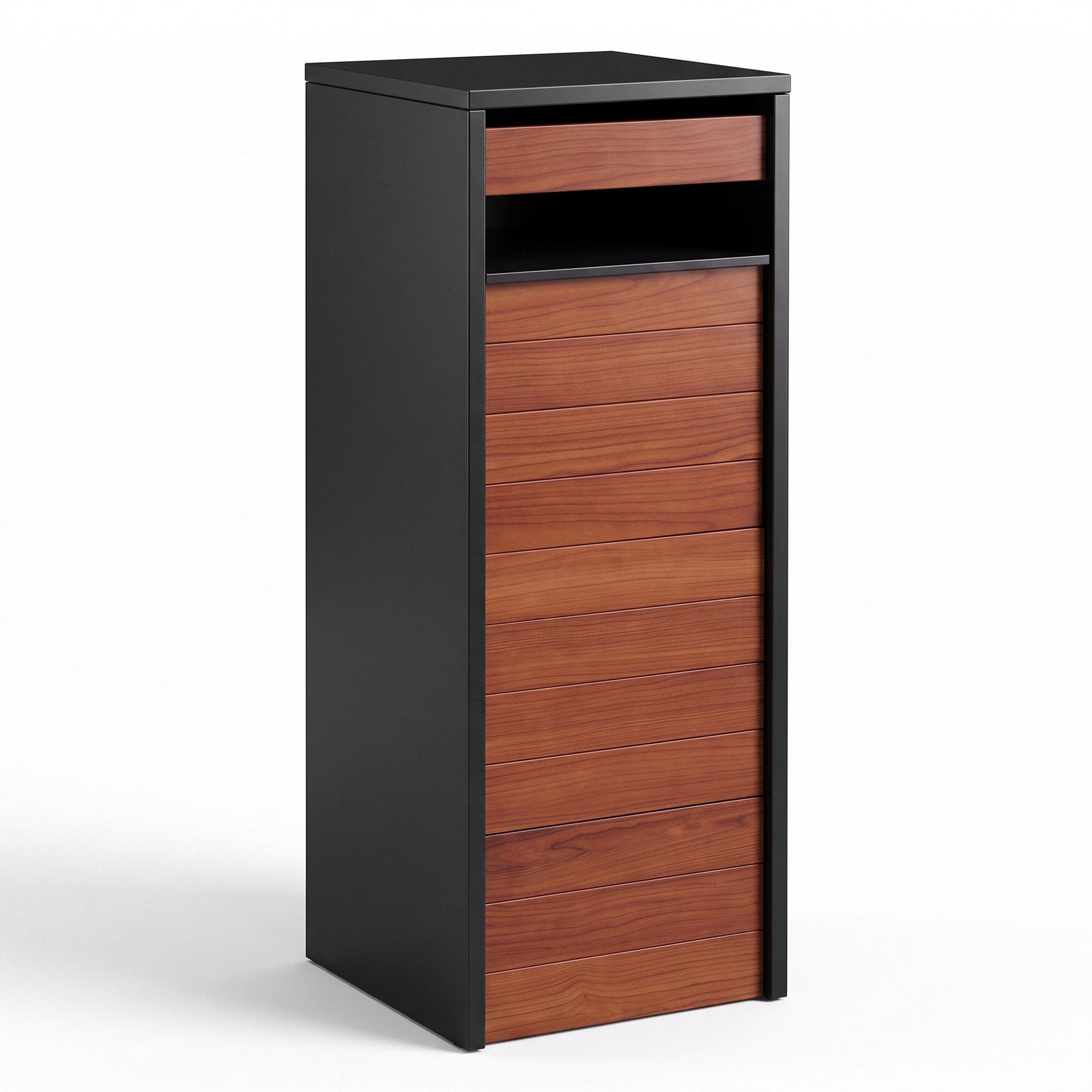 Parcel Letterbox Drop Box Package Slot MailBox Walnut