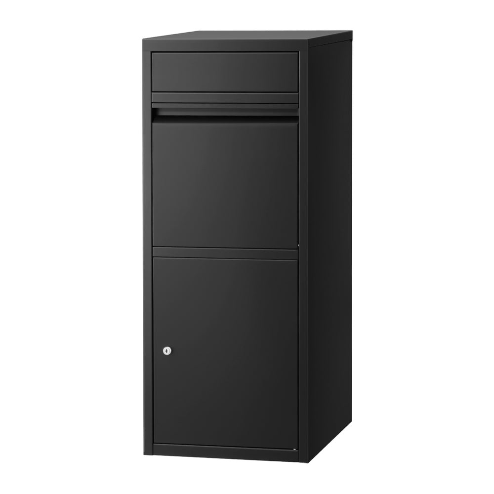 Parcel Letterbox Drop Box Mailbox with Lock and Cushion - Black