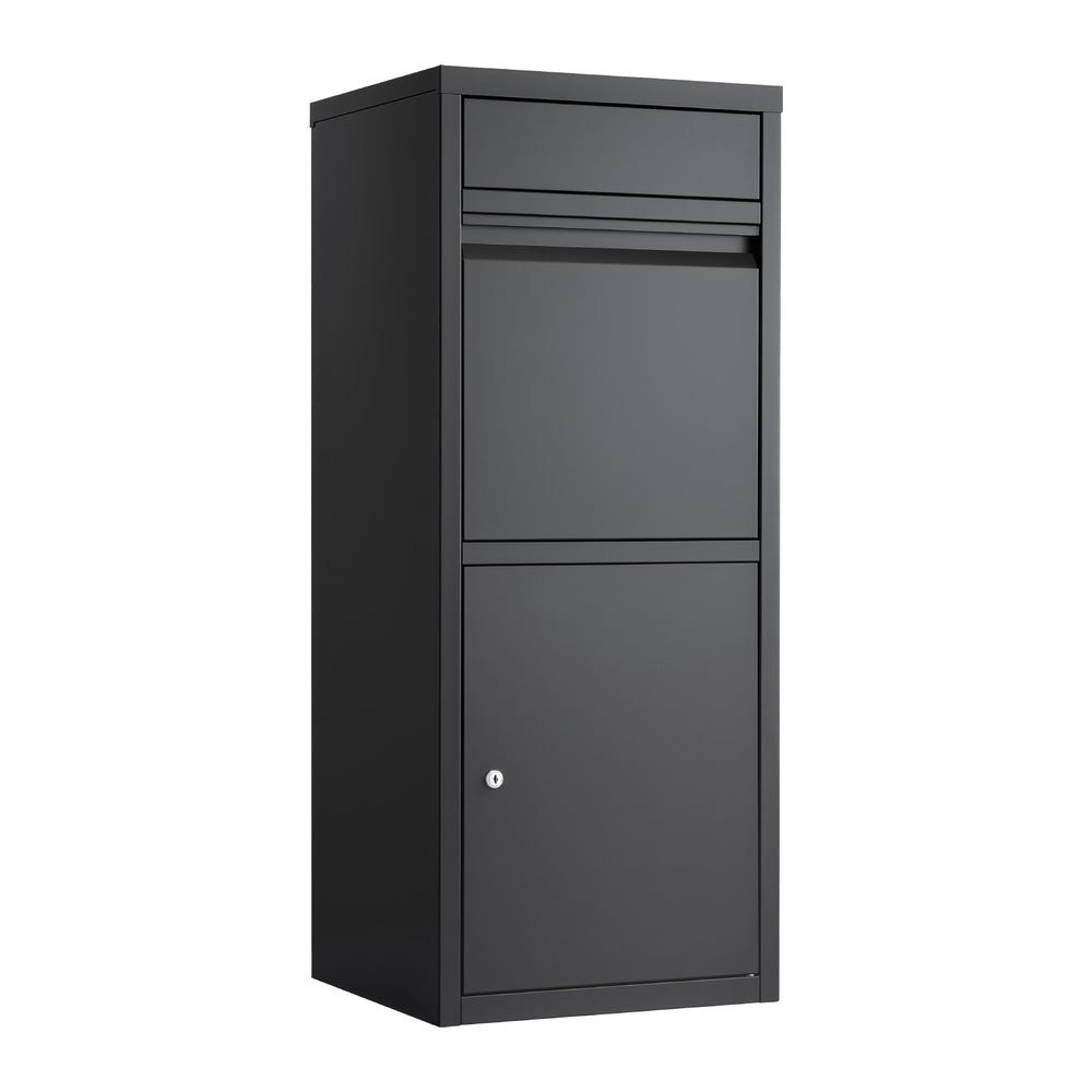 Parcel Letterbox Drop Box Mailbox with Lock and Cushion - Black