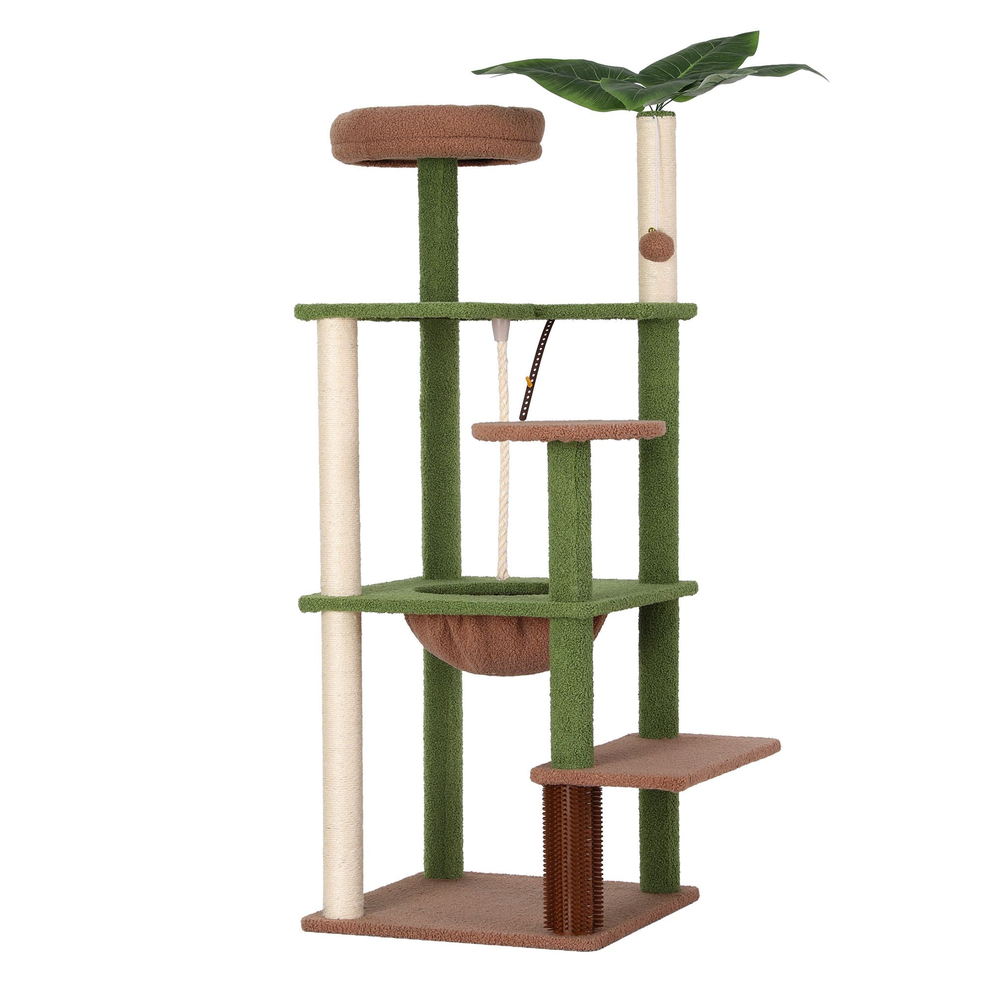 Cat Tree Tower 152cm Jungle Multi-Level Scratching Post Leafy Canopy