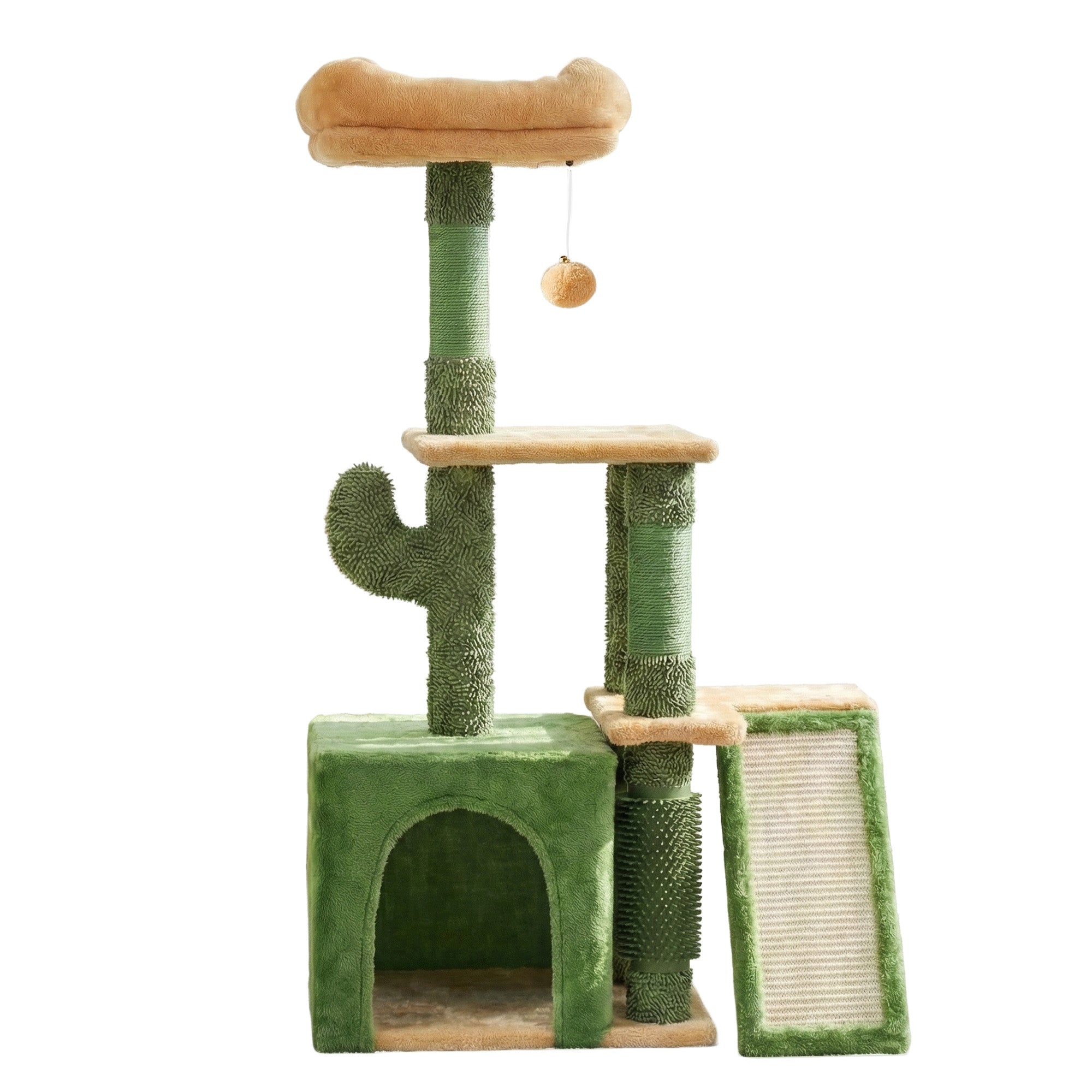 Cat Tree Tower 101cm Scratching Post Furniture Scratcher House - Green