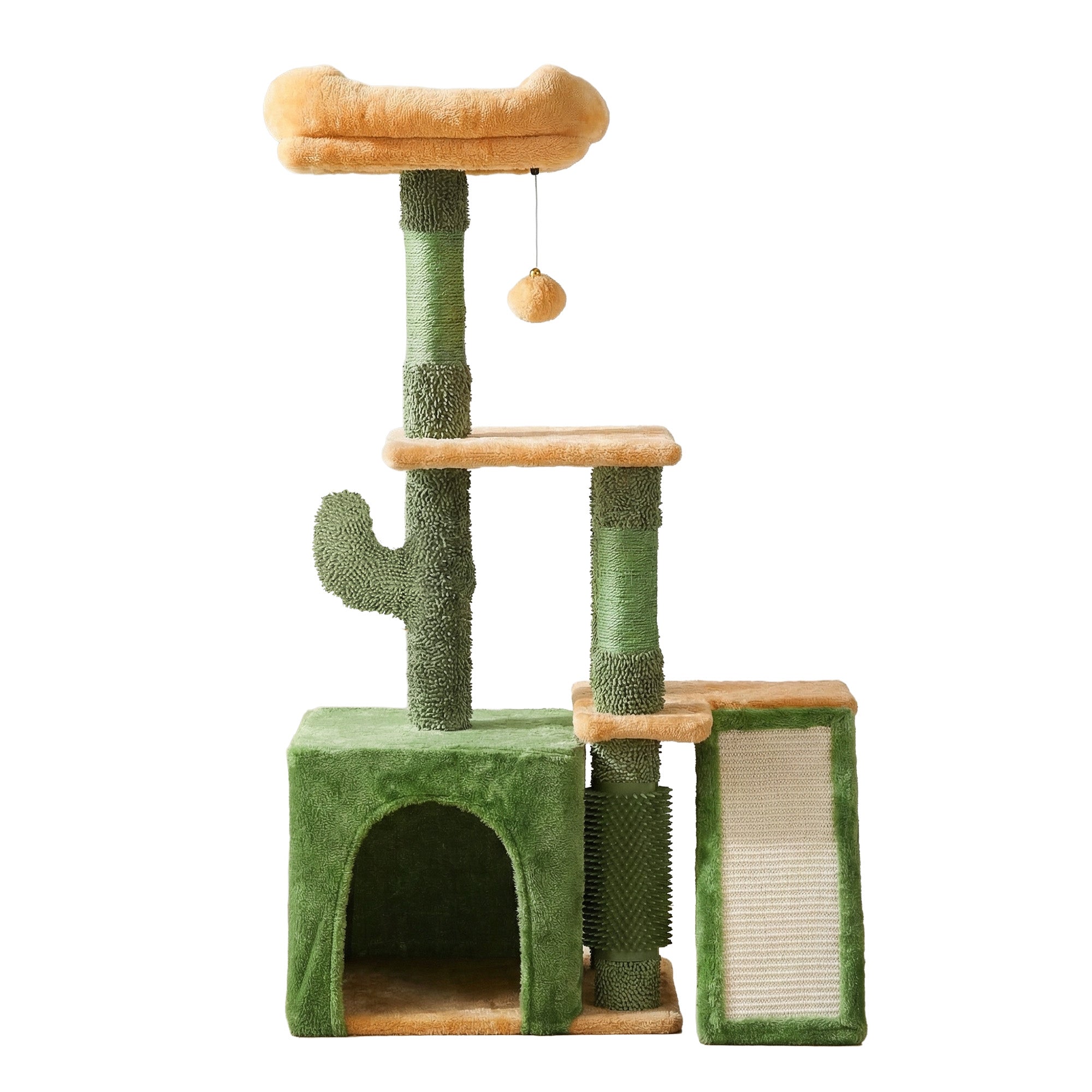 Cat Tree Tower 101cm Scratching Post Furniture Scratcher House - Green
