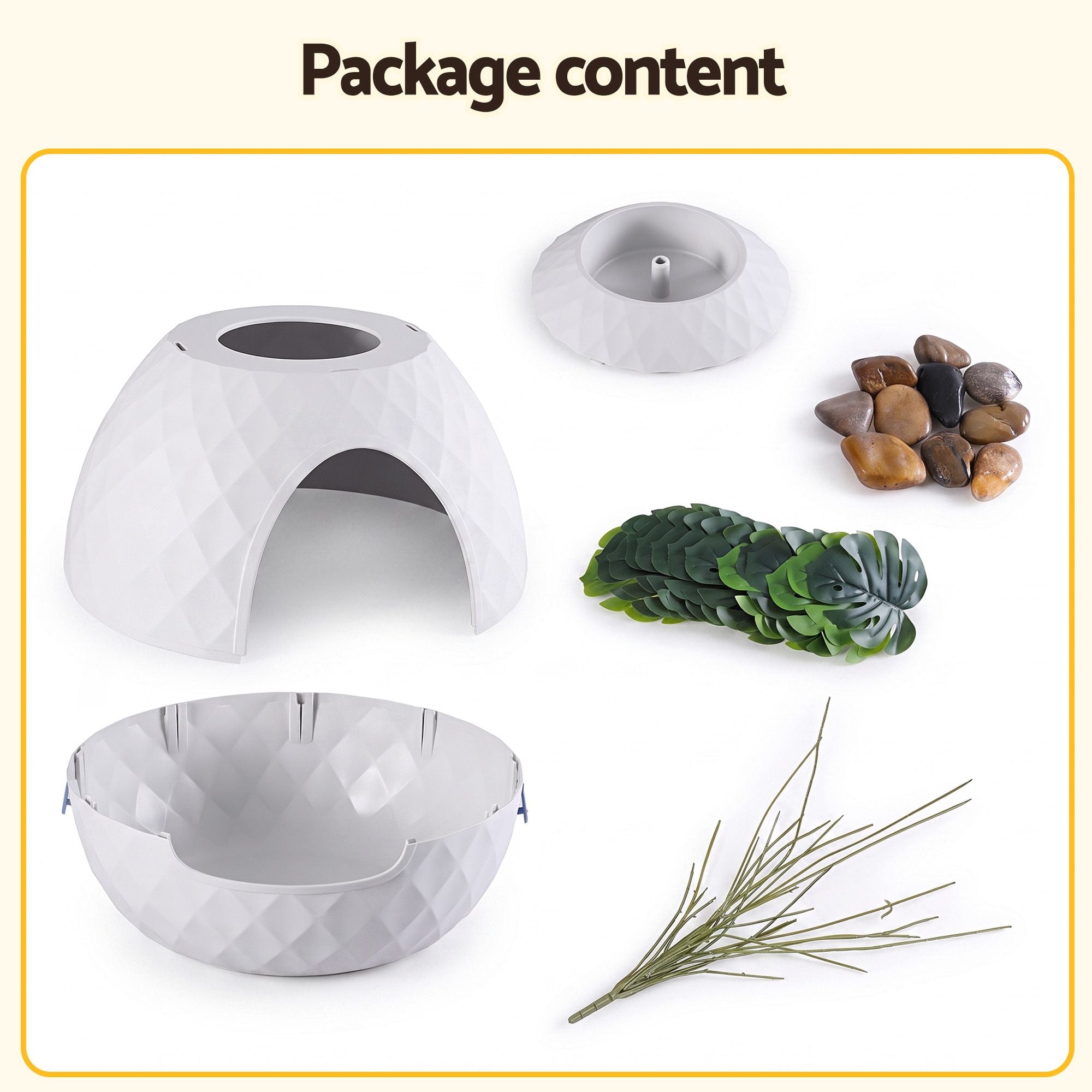 Cat Litter Box Hidden Litter Tray Enclosure Planter Furniture House White