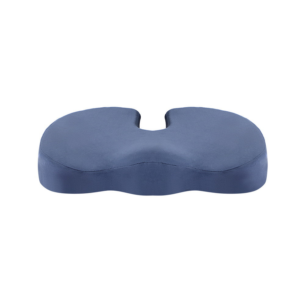 Seat Cushion Memory Foam Pillow Back Pain Relief Chair Pad Blue