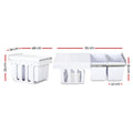 Pull Out Bin Kitchen Double Basket 2X15L White