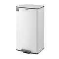 Pedal Bins Rubbish Bin Waste Recycle Dustbins Kitchen Trash Can 40L White