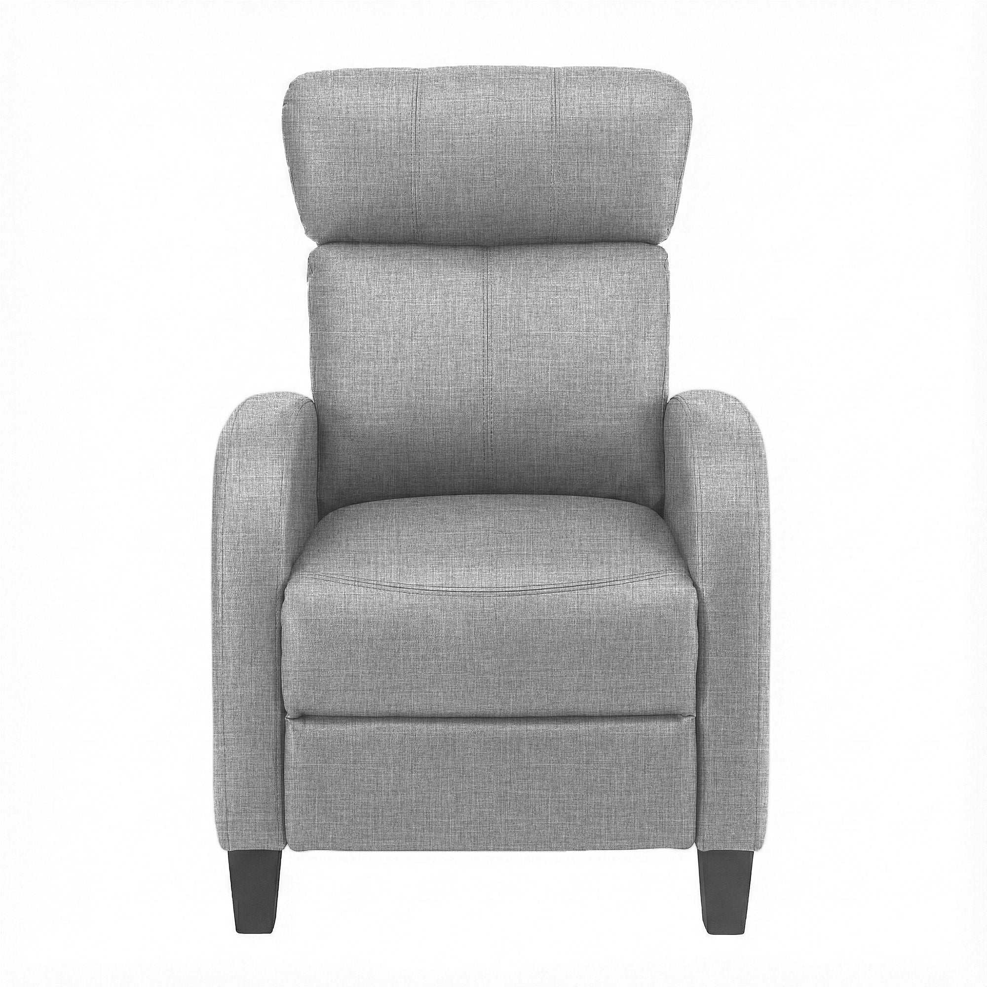 Massage Recliner Chair Small Recliner Sofa with Fabric Upholstery - Grey