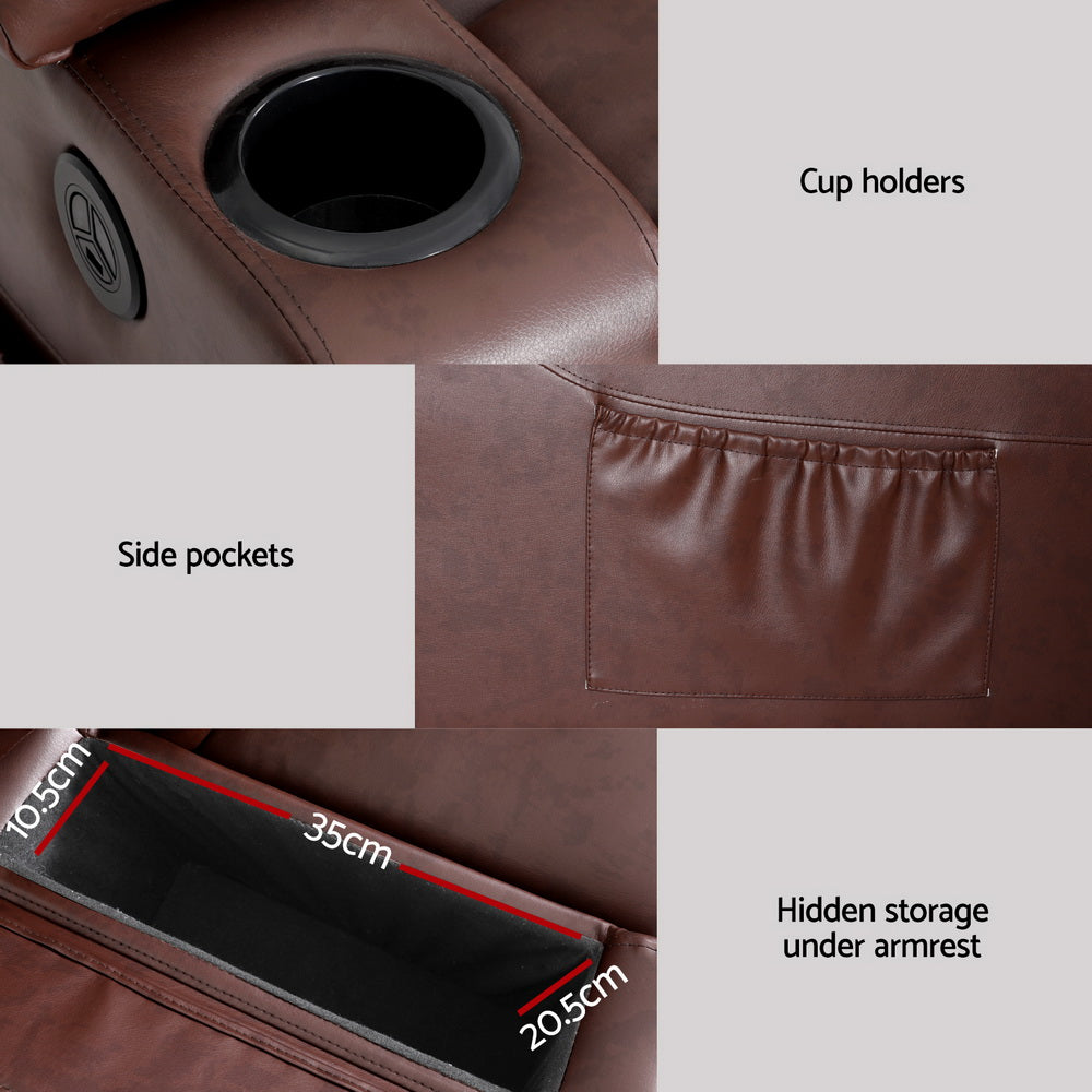 Riser Recliner Chair Lift Assist Heated Massage Chair Leather