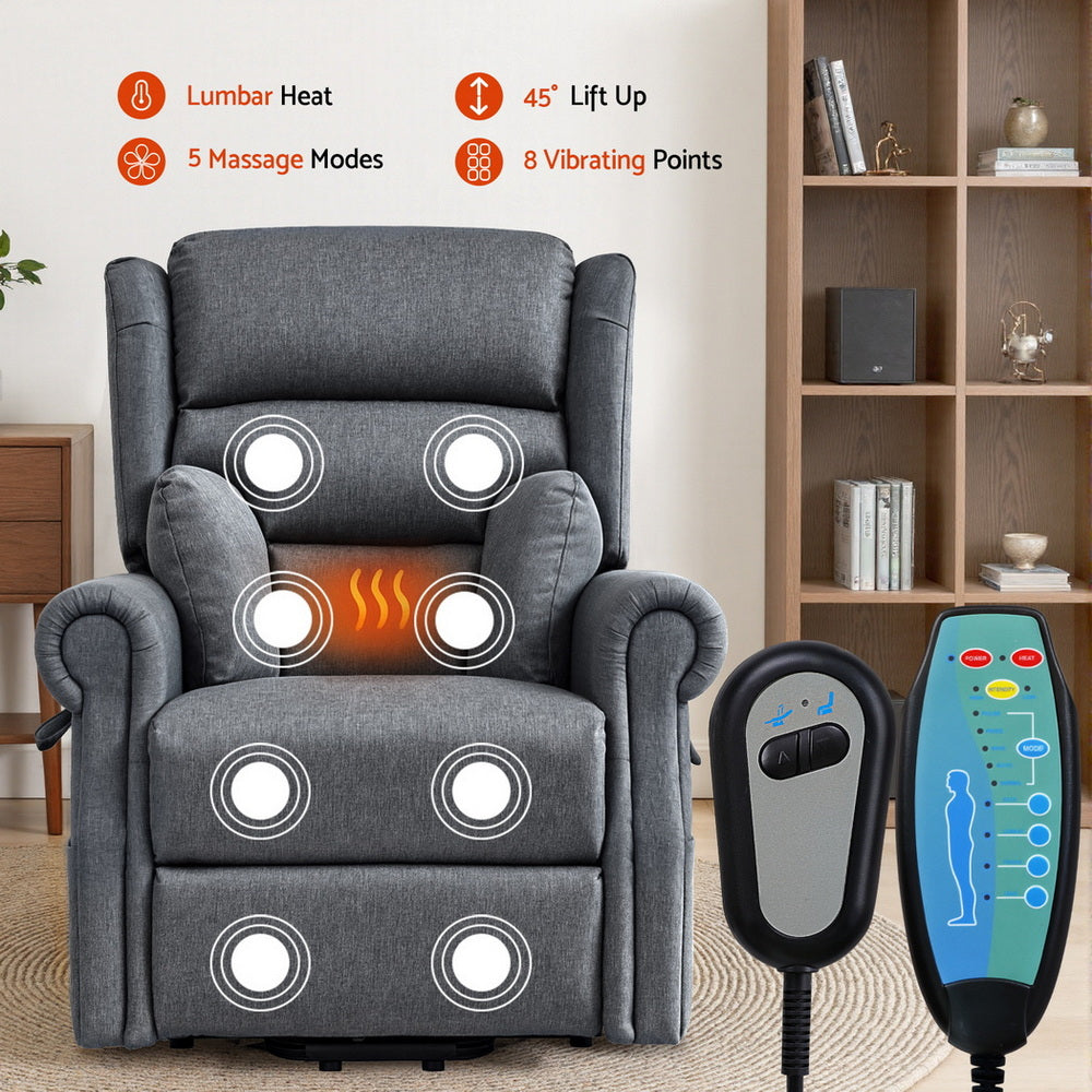 Electric Riser Recliner Chair Power Lift Massage Heated Recliner Sofa