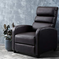 Recliner Armchair Brown Faux Leather Bolivia