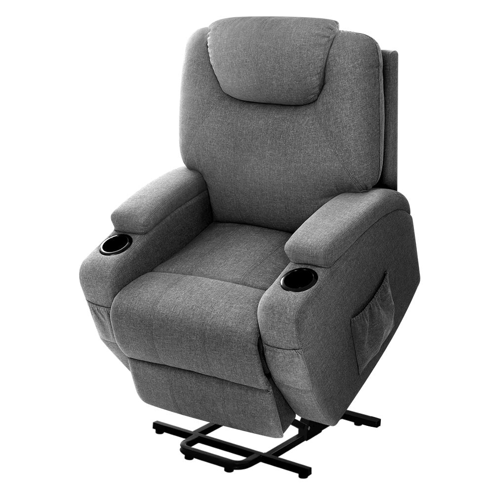 Riser Recliner Chair Lift Assist Heated Massage Chair Velvet