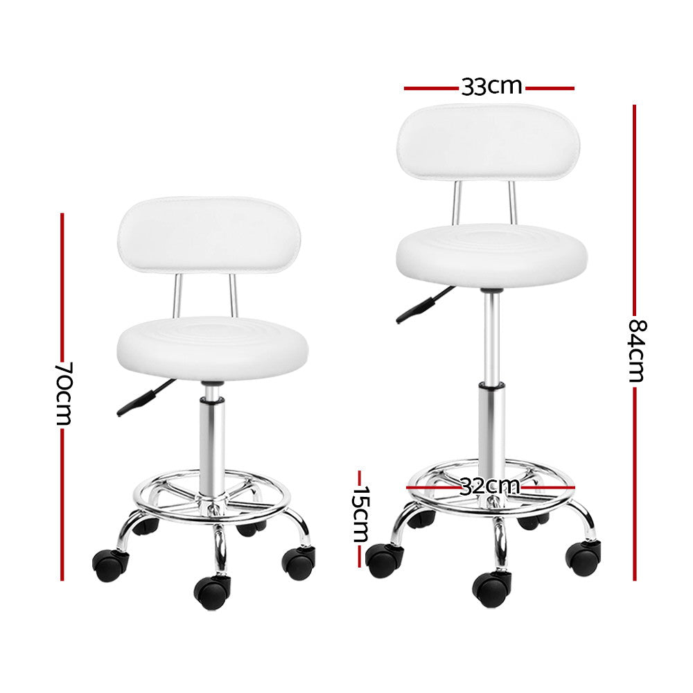 Salon Stool Swivel Barber Chair Backrest Hairdressing Hydraulic Height