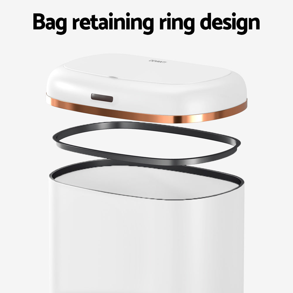 38L Motion Sensor Bin Rubbish Automatic White