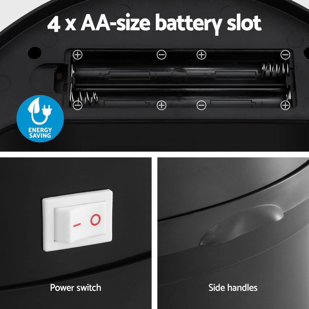 Sensor Bin Motion Rubbish Bins Kitchen Automatic Trash Can Black 9L