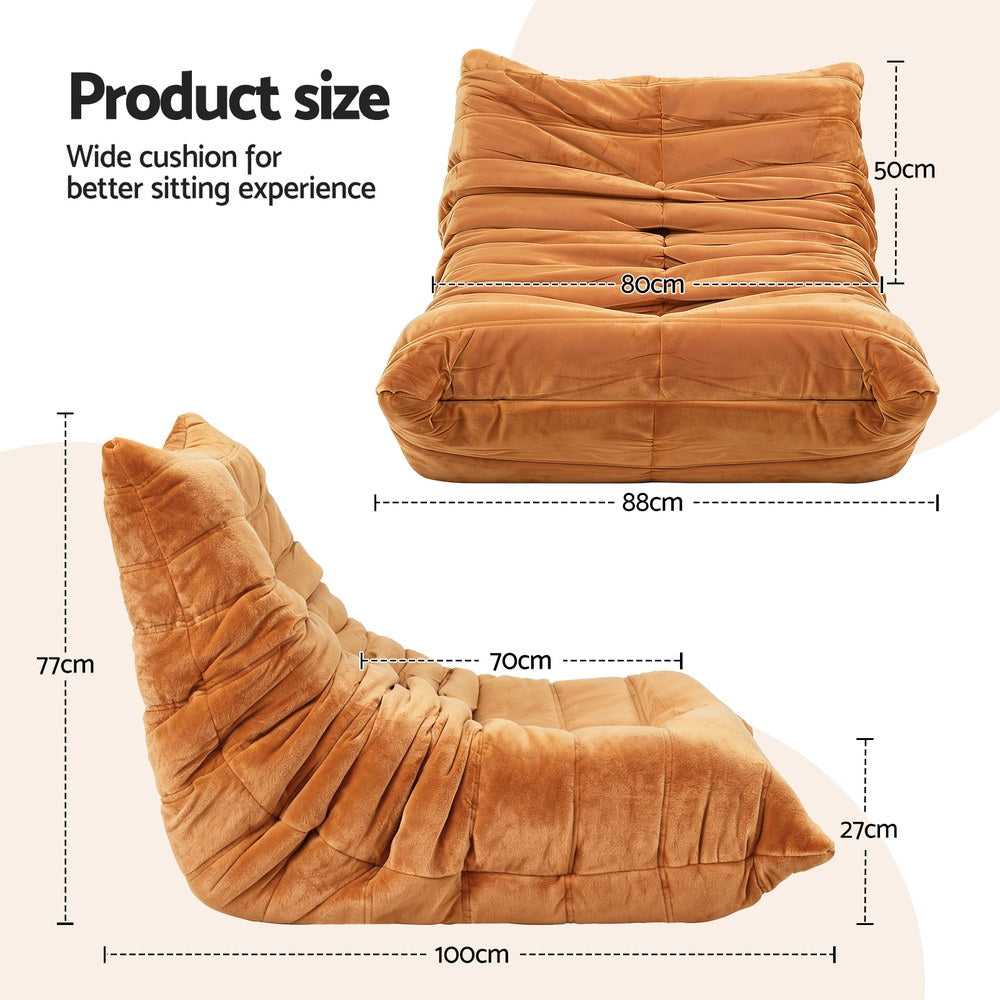 Lazy Sofa Accent Chair Floor Couch Leisure Lounge Foam Pouffe Recliner