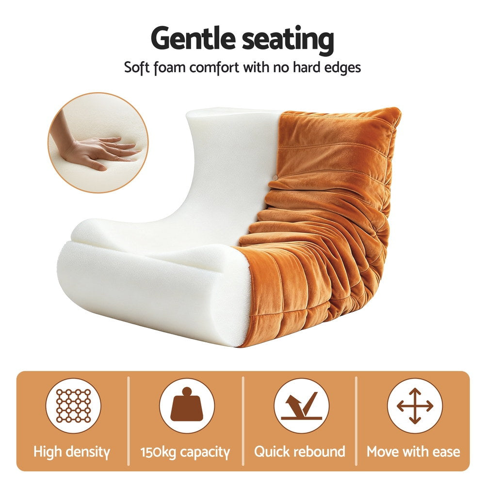 Lazy Sofa Accent Chair Floor Couch Leisure Lounge Foam Pouffe Recliner