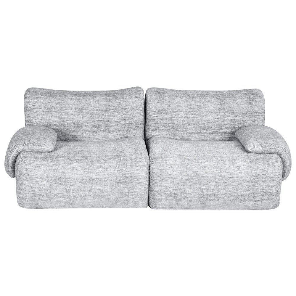 2 Seater Sofa Modular Sectional Sofas Couch Bed No Assembly Living Room Grey
