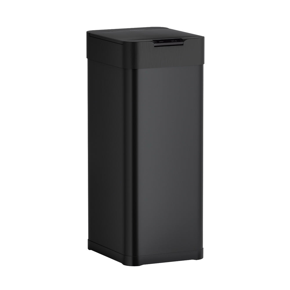 50L Motion Sensor Automatic Kitchen Trash Bin with Soft Close Lid - Black
