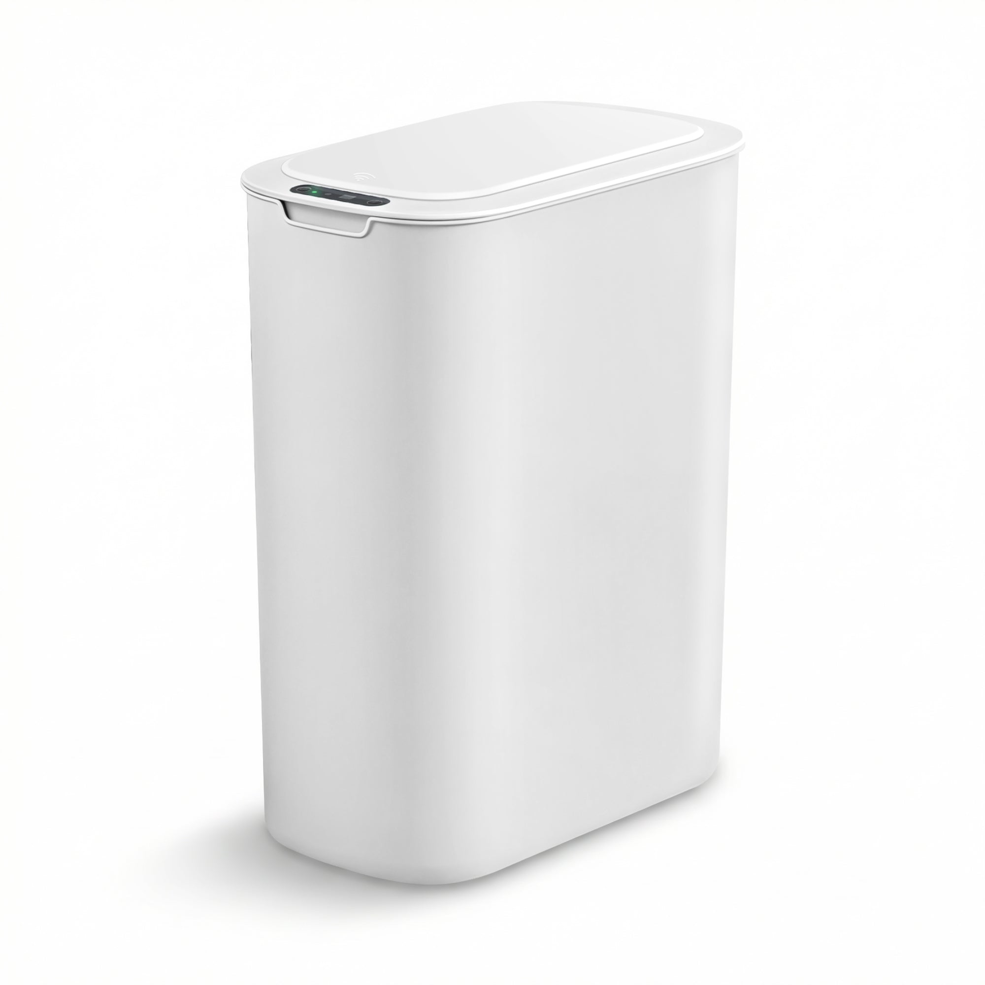 Automatic Trash Bin with Lid 25L Motion Sensor Kitchen Bin Touchless Garbage Can Plastic Slim Rubbish Bin with Liner Holder for Kitchen, Home, Office, White