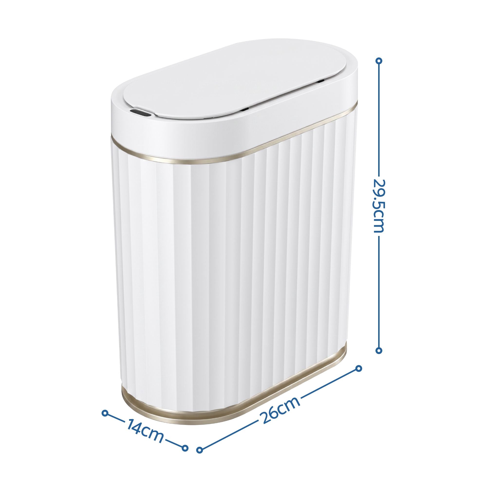 Sensor Bins 7L Motion Sensor Trash Can Slim Touchless Automatic Waste Bin White