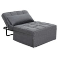 Sofa Bed Lounge Convertible Ottoman 1 Seater Couch Recliner Linen Grey