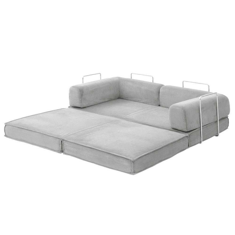 Convertible Folding Sofa Bed Grey