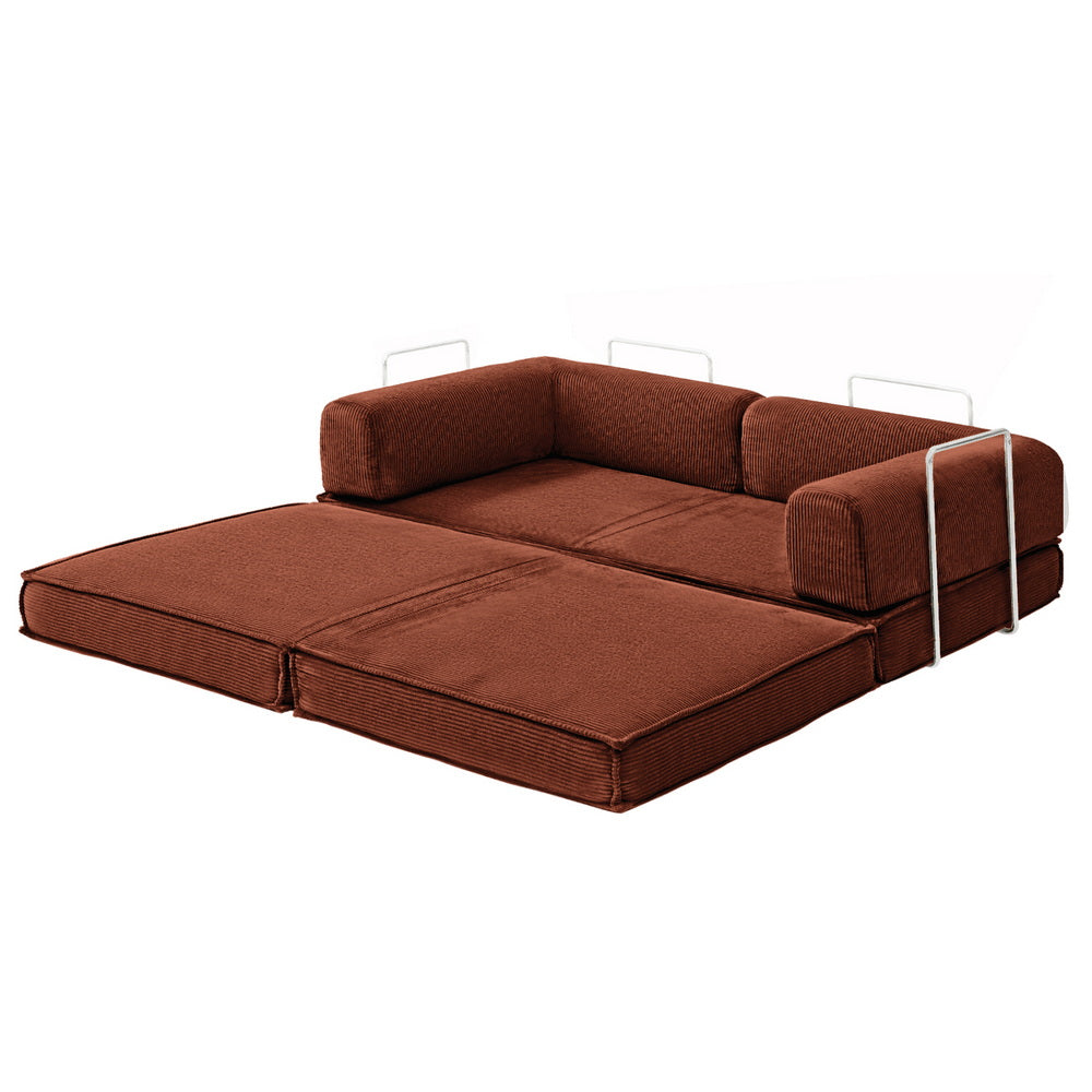 Convertible Folding Sofa Bed Orange