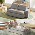 Convertible Folding Sofa Bed with 30D High-Density Foam Corduroy Sleeper Couch Lounger - Grey