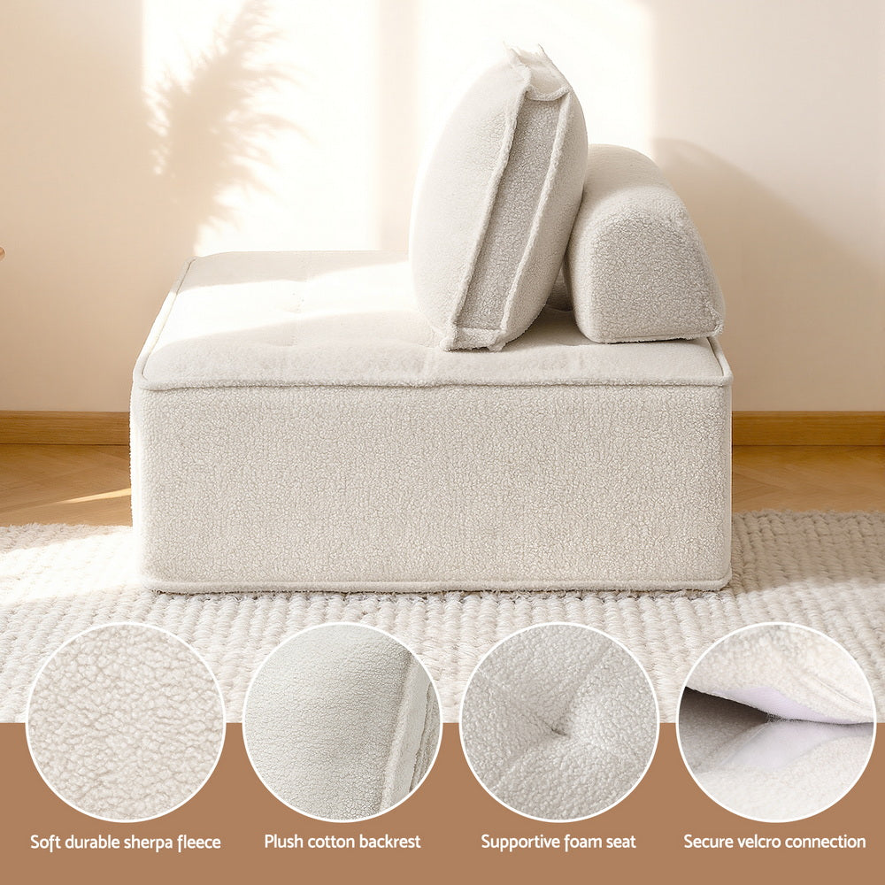 3 Floor Sofa Lounge Chair with Pillow