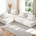 Floor Sofa Lounge Chair 4 Seater with Pillow